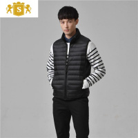 SUNTEK反季清仓轻薄羽绒服男士背心短款立领大码薄款冬装轻便内外穿马甲男士休闲裤