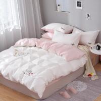 一件代发色织水洗棉双拼四件套1.5/1.8/2m床单被套床上用品四件套