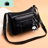 2020新款百搭大气中年女包妈妈包多层软皮质感单肩包婆婆包斜背包NEW LAKE女士单肩包