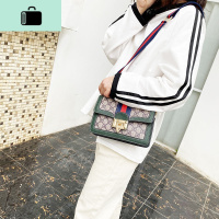 包包女2020新款拼色斜挎包款百搭港风宽肩带超火欧美式网红单肩包NEW LAKE女士单肩包