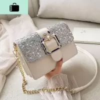包包女2019新款潮单肩包女韩版百搭简约斜挎女学生链条小方包女包NEW LAKE女士单肩包