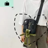 日系经典小黑包ins滑板小包ulzzang街拍土酷蹦迪斜挎包男女单肩包NEW LAKE女士单肩包