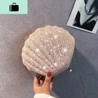 包包女2020新款包包斜挎韩版女学生ins网红链条单肩包女贝壳包NEW LAKE女士单肩包