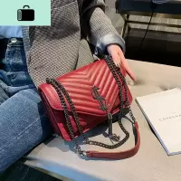 高级感洋气女士包包女2020新款韩版时尚百搭斜挎包菱格链条单肩包NEW LAKE女士单肩包