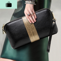 头层牛皮皮手拿包单肩包斜跨包长款钱包新款手包精致女士手机包NEW LAKE女手包