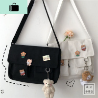 日系原宿可爱古着感少女斜挎包ulzzang韩版ins学生帆布包女邮差包NEW LAKE