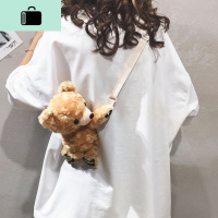 毛毛包包女2019新款蹦迪包ins网红街头嘻哈小熊包链条毛绒斜挎包NEW LAKE女斜挎包