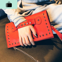 包包女2020新款韩版铆钉手拿包女时尚单肩斜跨链条信封手包钱包女NEW LAKE女手包