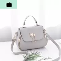 2019女新款韩版手提包女包斜挎包百搭猫耳流苏小包包NEW LAKE
