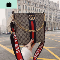 小包包女2020新款韩版时尚百搭单肩斜挎包复古印花水桶包ins超火NEW LAKE女斜挎包