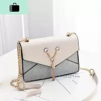 春夏小包包女2020新款韩版简约链条女包百搭单肩斜挎包亮片小方包NEW LAKE女斜挎包
