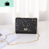 包包2019春夏新款女学生潮韩版链条斜挎单肩包百搭时尚星空小方包NEW LAKE女士单肩包