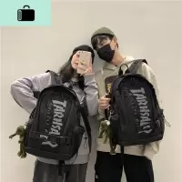 双肩包男女旅行包大容量黑色单肩包ins学生书包 休闲背包NEW LAKE男士单肩包