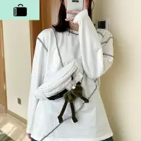 潮牌休闲胸包新款韩版斜挎包单肩包运动腰包休闲方便百搭男女潮流NEW LAKE男士单肩包
