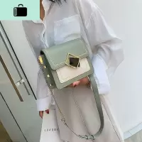 包包女包夏天小清新2020新款韩版撞色单肩包时尚宽带斜挎小方包NEW LAKE女士单肩包