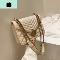 韩版V型纹菱格链条手提包包女包2019新款斜挎包单肩包小方包挎包NEW LAKE女斜挎包