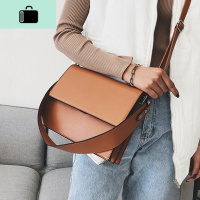 包包女2019新款韩版女包小方包简约宽肩带风琴包单肩包斜挎包NEW LAKE女士单肩包