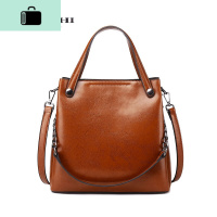 女单肩包女手提斜挎包百搭时尚新款油蜡牛皮女士包包NEW LAKE女士单肩包