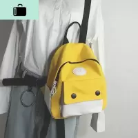 上新小包少女百搭帆布迷你双肩包女小背包2019新款韩版撞色小书包NEW LAKE