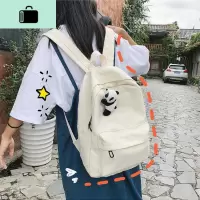 书包女ins风 日系简约潮流校园背包高中生大学生韩版双肩包女帆布NEW LAKE