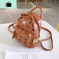 铆钉双肩包女2020新款韩版学生休闲小背包百搭多用单肩斜挎小包包NEW LAKE