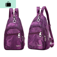 [多用双肩包][防泼水牛津布]胸包女小斜挎包韩版尼龙旅行背包NEW LAKE