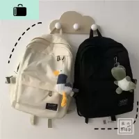 日系原宿风简约百搭帆布书包女韩国ins学生双肩包ulzzang旅行背包NEW LAKE