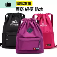 日韩新款女式双肩包抽带水桶包防水尼龙牛津布休闲旅行书包背包大NEW LAKE