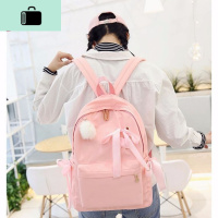 初中女生书包韩版蝴蝶结校园简约双肩包韩国森系学院风小清新背包NEW LAKE