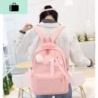 初中女生书包韩版蝴蝶结校园简约双肩包韩国森系学院风小清新背包NEW LAKE