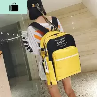 [超大容量]书包女高中大学生背包帆布双肩包情侣男初中生情侣包NEW LAKE