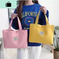 包包手拎包百搭单肩帆布包女19新款森系复古小清新手提包韩版便当NEW LAKE