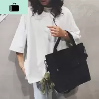 帆布包包大容量女包新款2019大学生上课斜挎包女百搭ins 单肩手提NEW LAKE女斜挎包