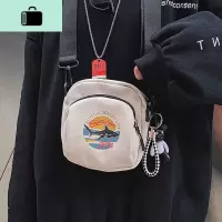 日系原宿街拍斜挎包女ulzzang休闲百搭韩国ins学生帆布包单肩小包NEW LAKE女斜挎包