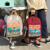 书包女学生韩版校园森系大容量帆布可爱背包高初中原宿双肩包网红NEW LAKE