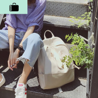 原宿帆布双肩包女韩版文艺小清新软妹拼接校园背包中学生书包森系NEW LAKE