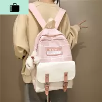 大容量防水书包女学生韩版校园帆布双肩包原宿ulzzang初中潮ins风NEW LAKE