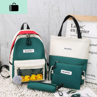 帆布书包女学生韩版ins超火高中初中双肩包女2019新款网红小背包NEW LAKE