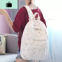 韩版校园双肩包女帆布原宿高初中学生森系小清新印花背包NEW LAKE