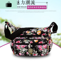 中年女布包花布包女斜挎妈妈女包帆布休闲大容量单肩包印花女式包NEW LAKE女士单肩包