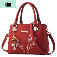 春夏女士包包2020新款韩版中年妇女妈妈包绣花单肩斜挎手提大包包NEW LAKE女士单肩包