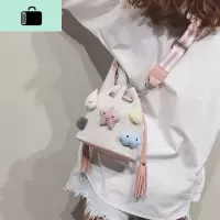 包包女包新款2020潮夏天小清新可爱帆布单肩斜挎包流行的网红小包NEW LAKE女斜挎包