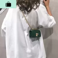 迷你小包包女包新款2020纯色个性小方包休闲简约链条单肩斜挎包潮NEW LAKE女斜挎包