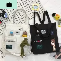 帆布包女单肩大容量日系ins百搭斜挎包韩版学生文艺森系手提布袋NEW LAKE女斜挎包