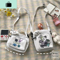 茶话会韩国INS日系原宿小包小清新古着感帆布包ulzzang少女斜挎包NEW LAKE