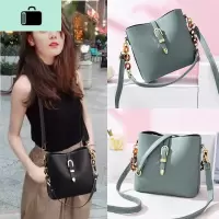 水桶包包女2020新款夏季时尚网红斜挎包韩版百搭链条软皮单肩女包NEW LAKE女斜挎包
