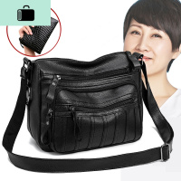 中老年包妈妈包包女2020新款中年软皮单肩斜挎包大容量奶奶包老年NEW LAKE女斜挎包