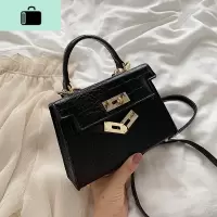 上新质感小包包女2019秋冬新款潮韩版时尚手提百搭单肩斜挎凯莉包NEW LAKE女斜挎包
