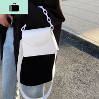 女包2020新款韩版百搭宽肩带单肩斜挎包ins潮粗链洋气简约小方包NEW LAKE女斜挎包