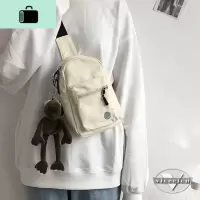 韩国INS日系工装港风星球原宿男女土酷胸包学生蹦迪帆布小斜挎包NEW LAKE女斜挎包